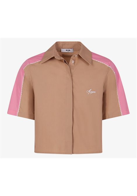 Camicia con logo MSGM KIDS | S6MSJGSI206092